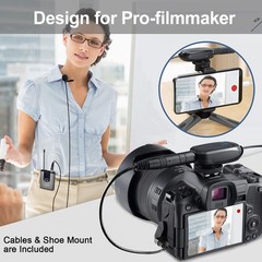 Wireless Headset & Clip-on Microphone – Hands-Free Recording