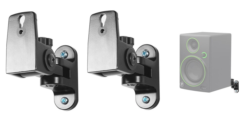 (2) Hidden Wall Mount Swivel Brackets For Mackie CR3 Studio Monitor Speakers