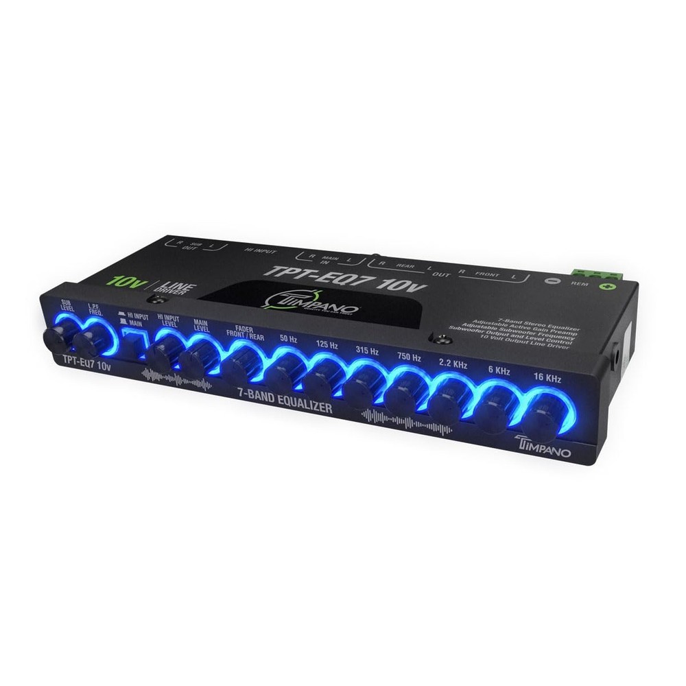 Timpano 7 band equalizer TPT-EQ7 10V High Voltage Line Driver 6 Channel RCA O…