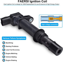 Ignition Coil Pack of 6 for 2002-2008 Jeep Liberty Grand Cherokee Dodge Ram 150