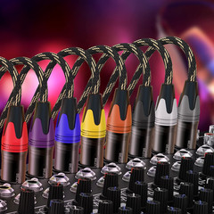 6-Pack 25ft Braided XLR Microphone Cables Male to Female Color-Coded Audio Cable