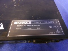 Tascam DA-3000 Stereo Master Recorder/ADDA Converter (works read ad)