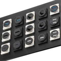 Panel Mount D Type USb3.0/2.0 Hdmi Female-Female Metal Connector Jack Socket
