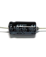 20pc Electrolytic Capacitor GHA 100uF 50V 105℃ 2000hrs φ8x16mm Axial RoHS SC