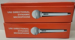 VENTURER UNI-DIRECTIONAL DYNAMIC MICROPHONE, SET OF 2, ORIGINAL, TESTED WORKING