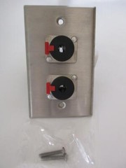 ProCo WP1007 Locking (2) 1/4″ TRS Jack Stainless Single Gang Wall Plate NJ3FP6C