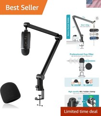 Blue Yeti Boom Arm with Pop Filter – Perfect Positioning and Noise Reduction
