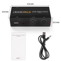 Upgraded USB Host MIDI Interface, 1-in and 1-out, High Speed USB to MIDI Conv…