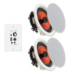 Herdio 6.5 Inch Ceiling Speakers Bluetooth Pairs 300 Watt Flush Mount In Wall