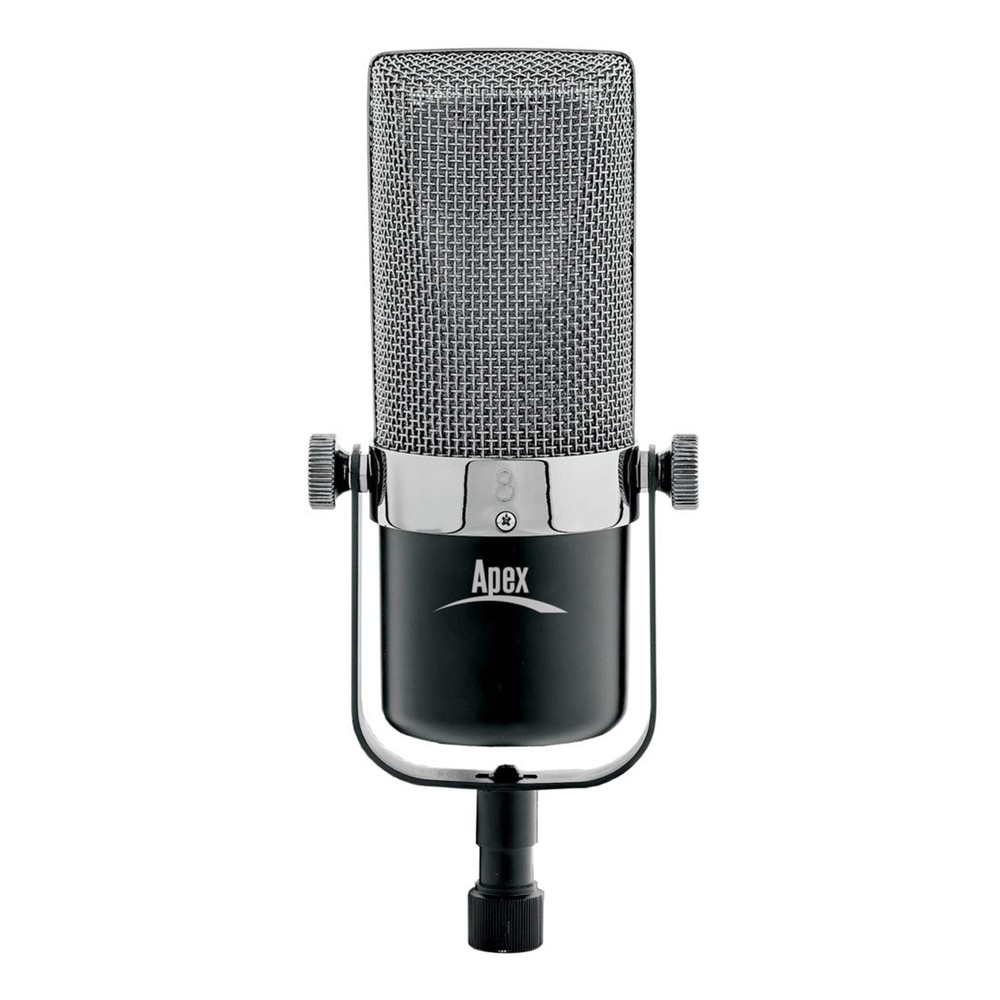 Apex 210B Large Element Ribbon Microphone with Built-In XLR Mic Cable APEX210B