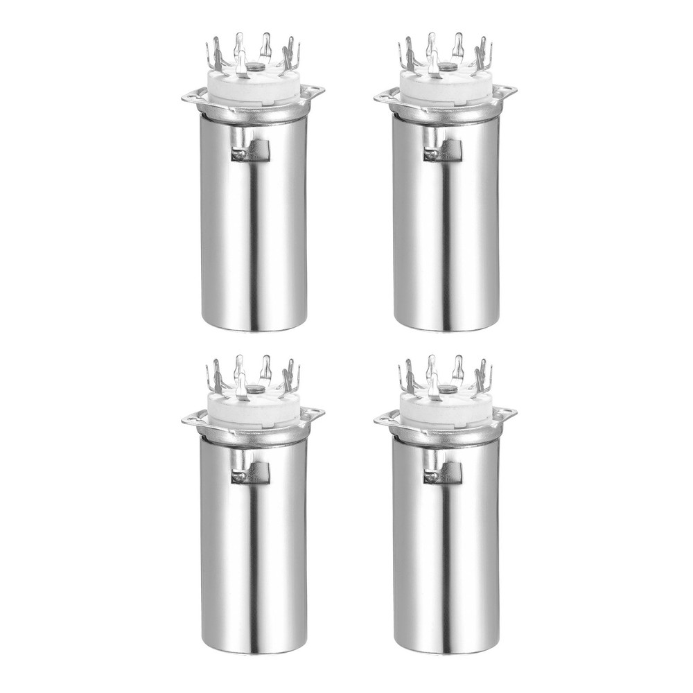 4Pcs 9Pin Vacuum Tube Socket Ceramics 12AX7 with Aluminum Shielding Craft