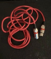 Red XLR Male to Female Mic Cable 3 Pin Audio Cord