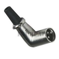90 Degree Right Angle 3-Pin XLR Male Mic Microphone Cable Cord Connector End