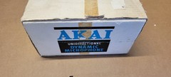 Vintage Akai UM-101 Microphone With Stand- Solid Stainless Steel With Box