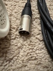 Telephone Microphone: The Kerns Telemic, Handmade White/Black, 1975, XLR Cable