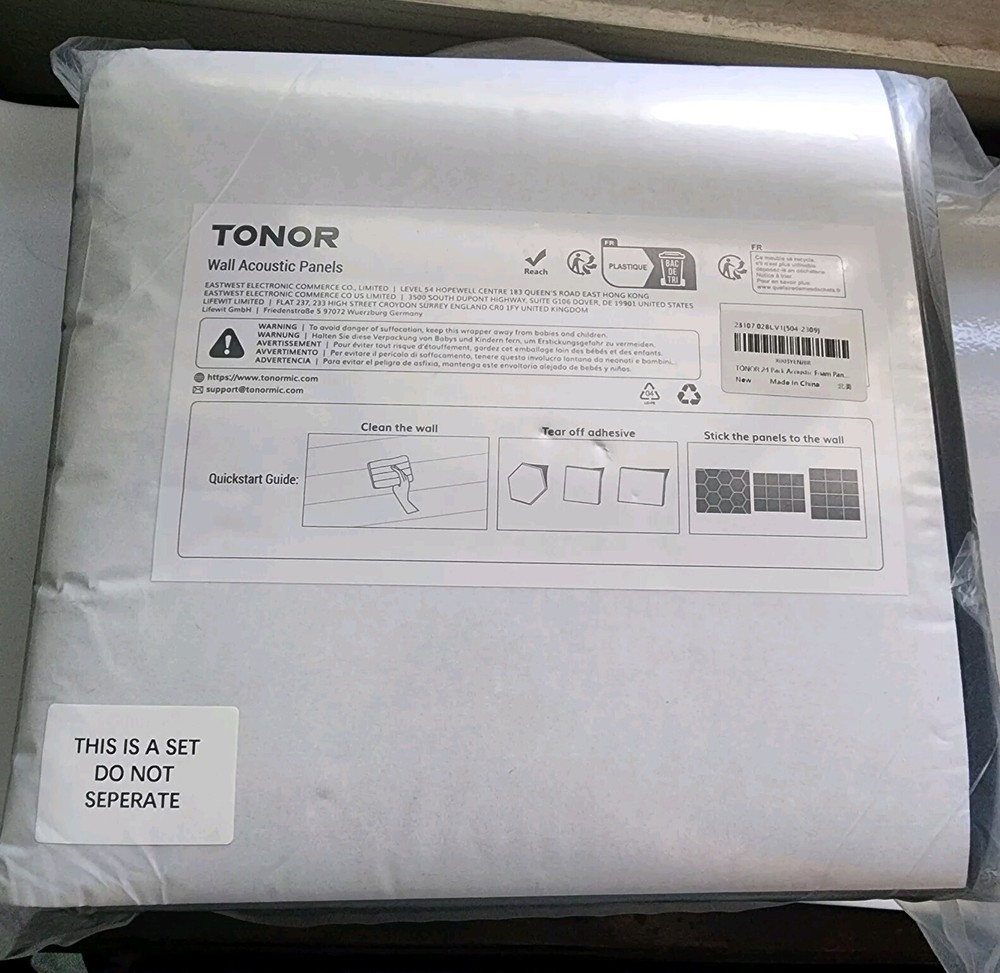 24Pcs 12x12x2″ Sound Proof Acoustic Foam Panel Tiles ( Brand: Tonor)