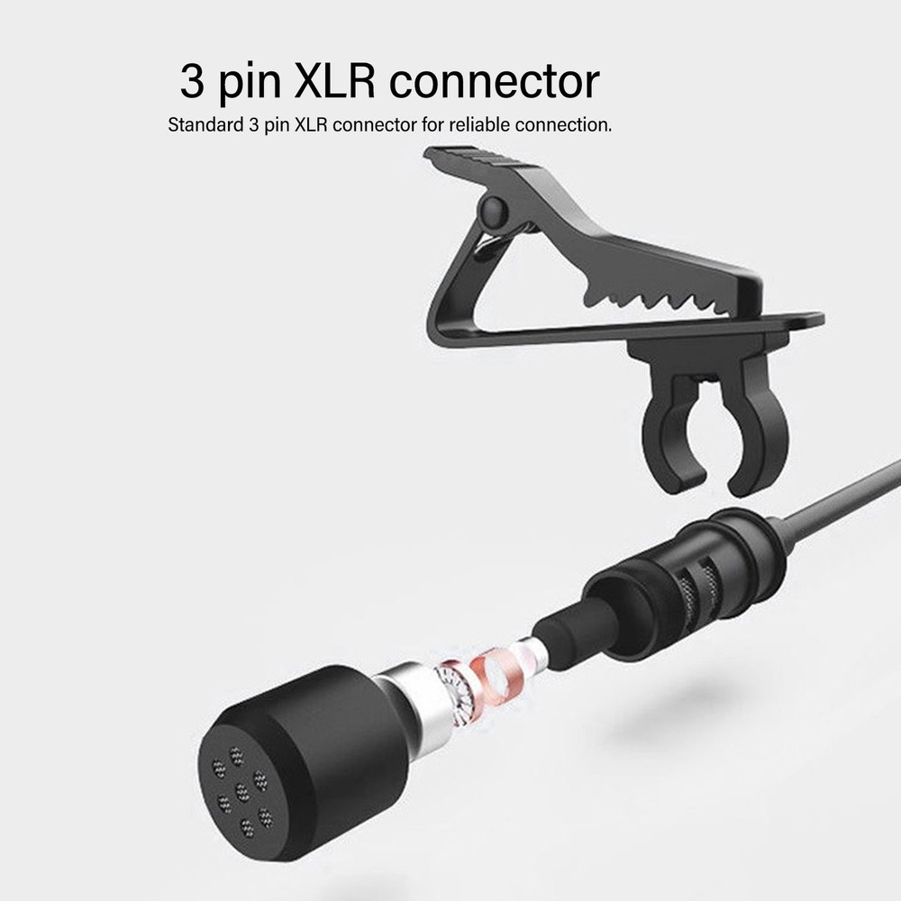 Clip On Lavalier Microphone For Speech Recording And Interviews Easy To Use