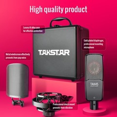 TAKSTAR XLR Condenser Microphone with 34mm Large Gold Plated Diaphragm, Singi…