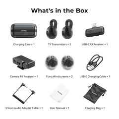 S70 Wireless Mic (2 TX + 2 RX + Charging Case), Mini Lavalier Microphone for …