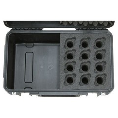 SKB Music iSeries Waterproof 12-Mic Case with Storage Compartment with PE Foa…