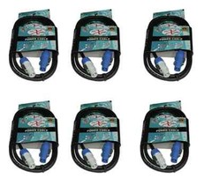 6 Prox PowerCon Cables 6 ft Blue A to Gray B Connectors 14 AWG