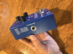 Flamma FV04 Harmony Vocal Pitch Shifter Effects Pedal Blue XLR FX Tabletop