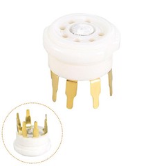 2Pcs 7pin Tube Socket Ceramics Vacuum Tube Protect Tube Pin Socket for 6Z4 6H2