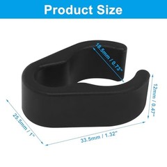 Marvexi 10Pcs Microphone Cable Clip, Durable Plastic Mic Clamps 20mm, Black