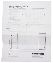 Mackie RM1202-VLZ Rack Mount Kit 4 1202-VLZ3 + VLZ PRO Protected Steel Brackets
