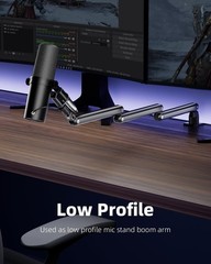 Minimalist Rotatable Mic Arm for Lightweight Mics – Max 29“ Adjustable Height