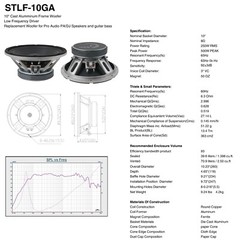 Sound Town 10″ 250W Cast Aluminum Frame Woofer, PA/DJ Replacement (STLF-10GA)
