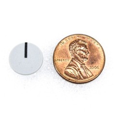 12mm Gray Knob Cap with Indicator Line for Rane HC6, MP-24, SM26, PE-15