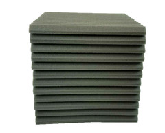 12 pcs 12″x12″x1″ Acoustic Foam Gray Panel Tiles Wall Record Studio Sound Proof
