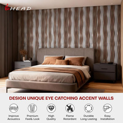 4-Pack Large 3D Acoustic Wall Panels, Soundproof Peel & Stick Decor
