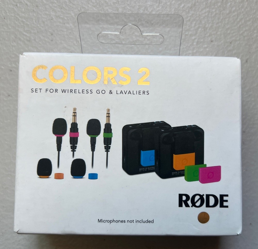 Colors 2 Set for Wireless Go and Lavaliers,Blue/Pink. Orange/Green