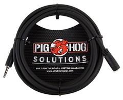 PIG HOG 10ft 3.5mm TRS Headphone Extension Cable Male to Female Heavy Duty Audio