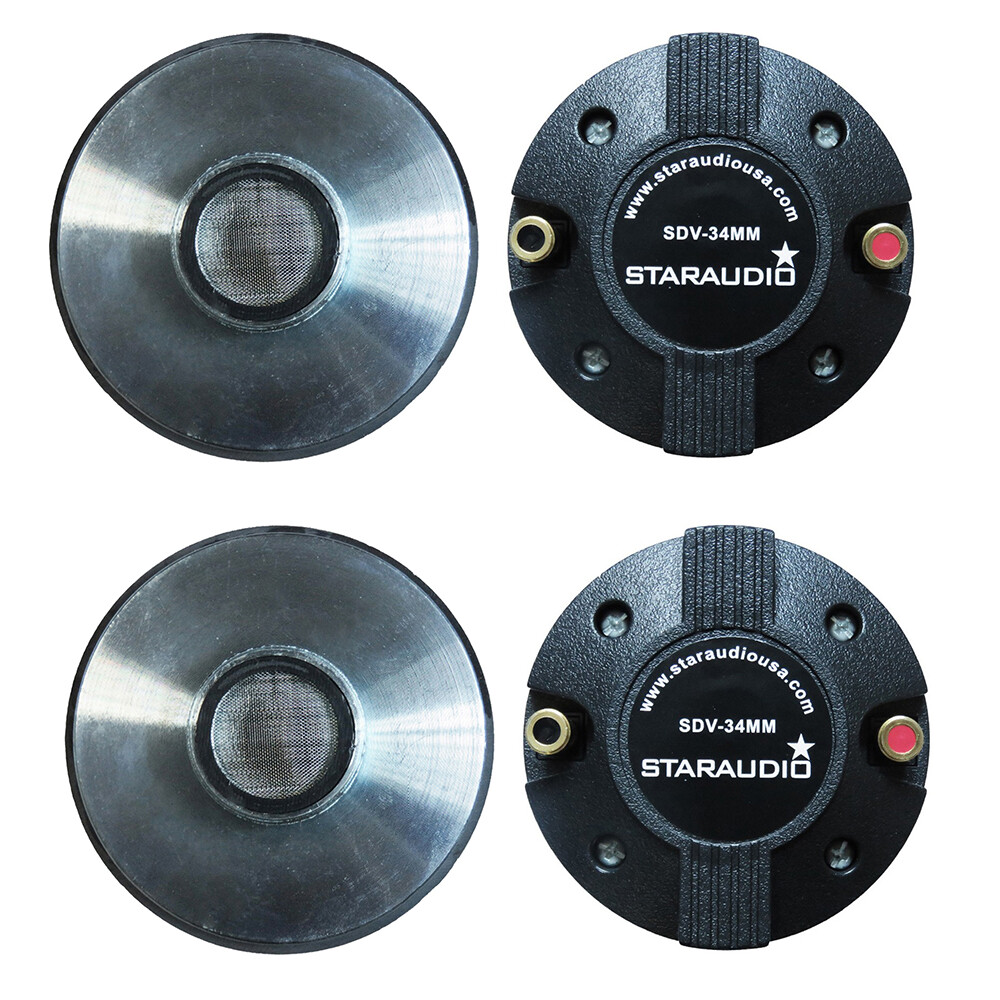 4Pcs 1.35″ 8 Ohms 34MM Titanium Screw-On Horn Driver Tweeters For PA Speaker