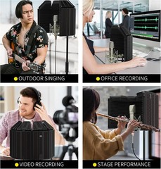 NEW Recording Microphone Isolation Shield BURNER 3 foldable panels