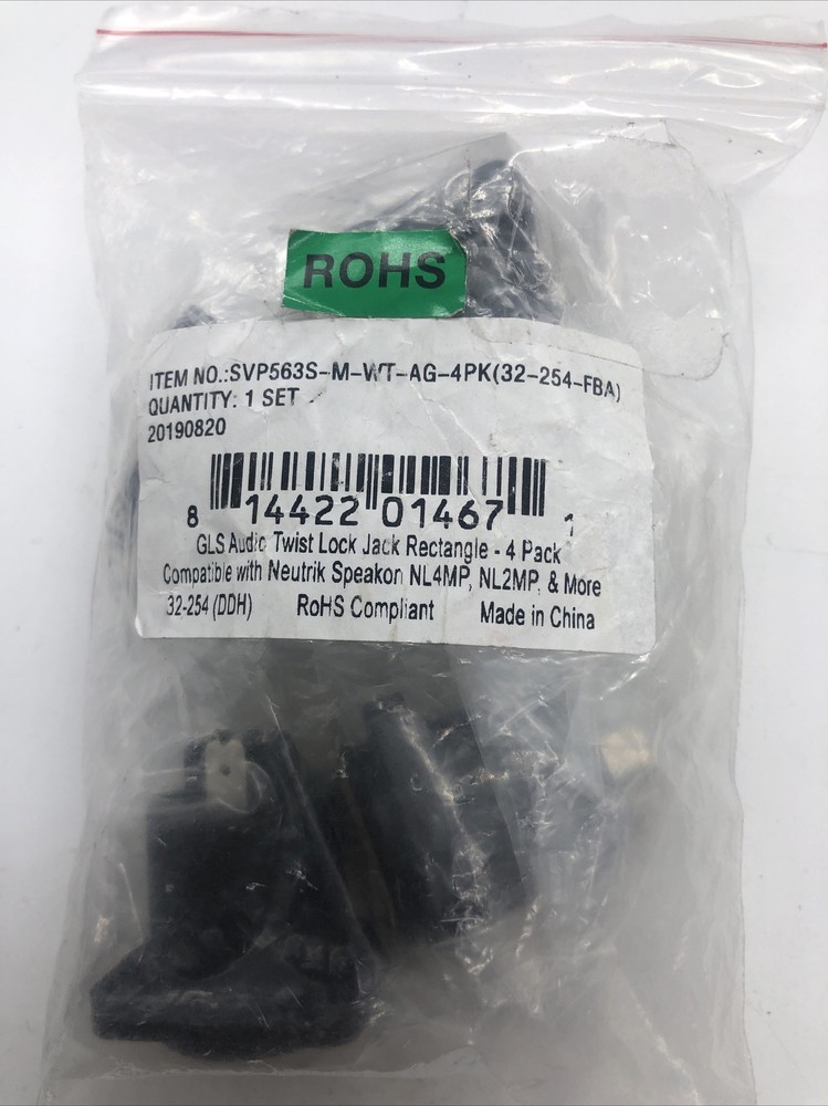 GLS Audio Speaker Jack Twist Lock 4 Pole Square (Rectangle)
