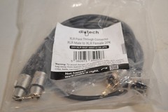2- DiyTech XLR Pass Through Connector XLR Male to XLR Female DIY-XLR-M2F-MNT-61M