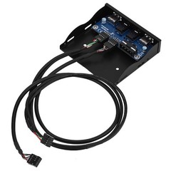 Floppy Front Panel 3.5″ USB 2.0 & HD Audio with 2 USB Ports and Mic Input