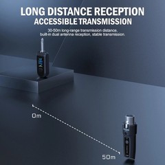 Wired to Wireless Microphone System Converter Transmitter Receiver New