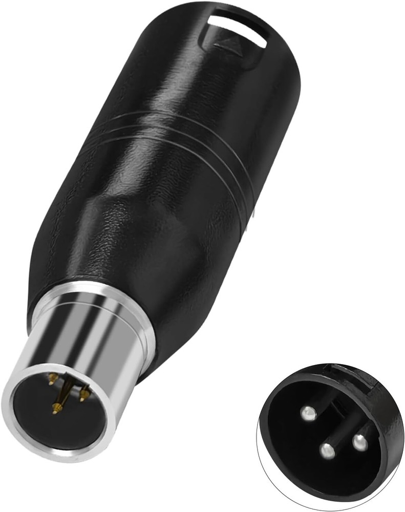 Mini 3 Pin XLR to XLR 48V Phantom Power Adaptor for Shure Microphone Mic