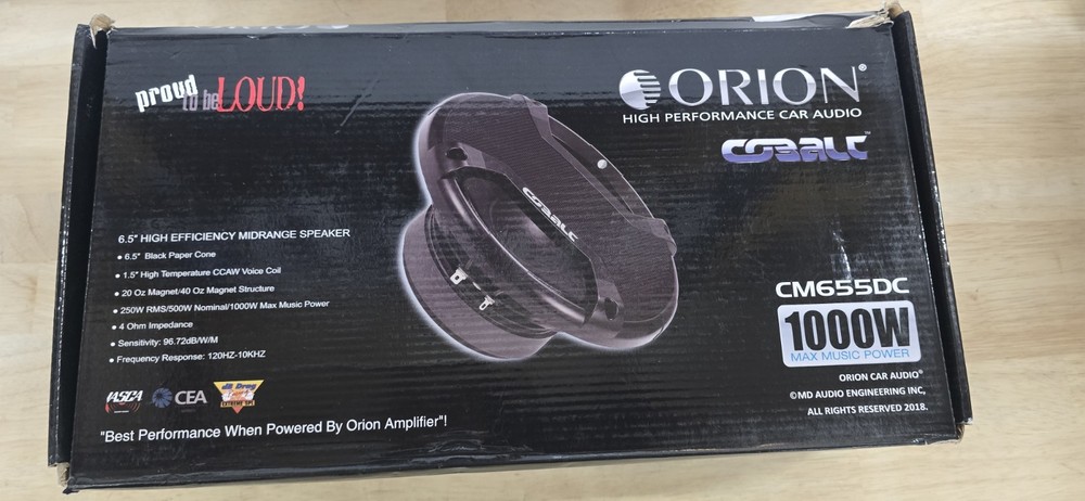ORION Cobalt CM655DC 6.5″ 4 OHMS Series CM MID BASS MID Range