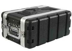 Rack Case 4U Space SHALLOW 8 Inch Deep shell, DJ Light Weight 19″ wide w Screws
