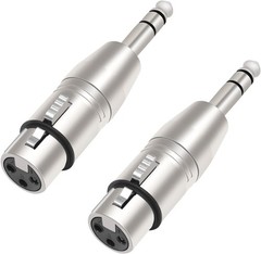 XLR Female to 1/4″ TRS Adapter, 2-Pack, Balanced 6.35Mm Male to XLR Female Conne