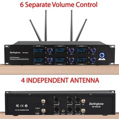 Berlingtone 6-Channel UHF Wireless Microphone System 6 Fixed Frequency Channel