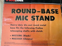 Proline MS235BK Round Base Microphone Stand Cast Metal Black New!!
