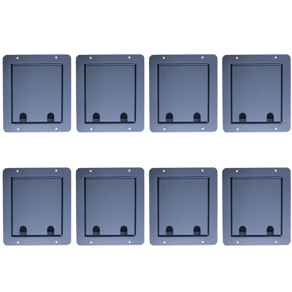 BULK Recessed stage floor install box with hinged lid 6 female 2 male XLR jacks
