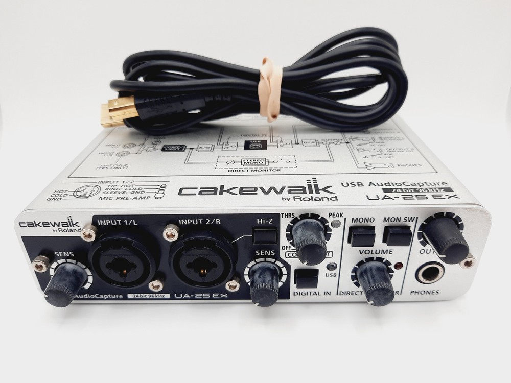 Roland Cakewalk UA-25 EX USB Audio Interface 24bit 96kHz, Tested Working